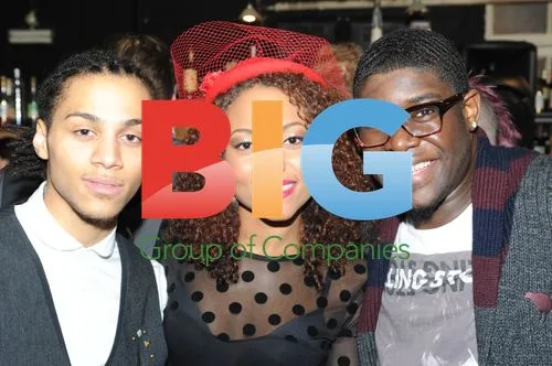 Bluey Robinson, Kyra and Labrinth's brother Josh at pre-Brit Awards dinner