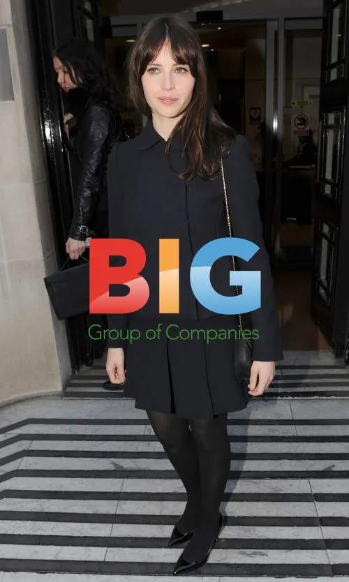 Felicity Jones at Radio 1 and 2 in London