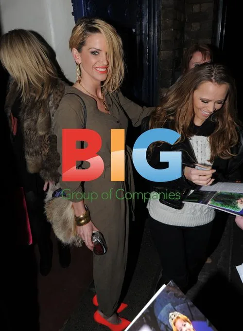 Sarah Harding supports Kimberley Walsh in Shrek: The Musical