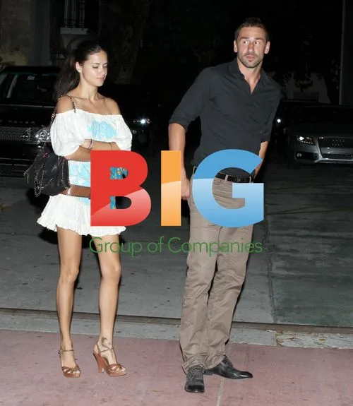 Adriana Lima and Marko Jaric Leaving Restaurant