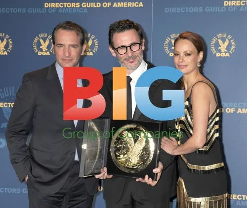 Jean Dujardin, Michel Hazanavicius, and Berenice Bejo at DGA Awards