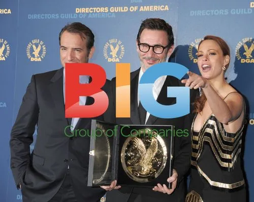 Jean Dujardin, Michel Hazanavicius and Berenice Bejo at DGA Awards