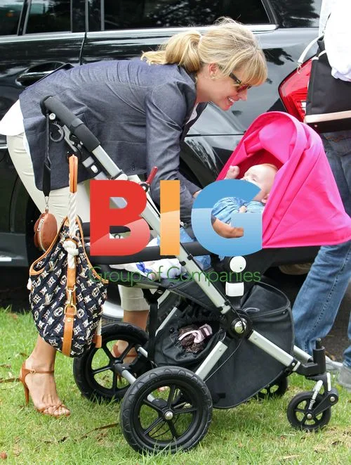Kristy Hinze and baby Dylan out in Sydney