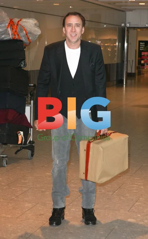 Nicolas Cage at Heathrow Airport