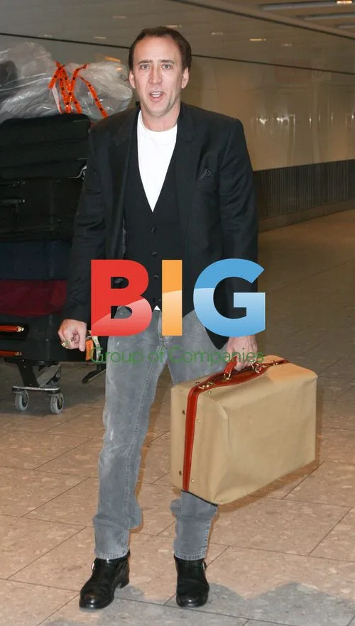 Nicolas Cage at Heathrow Airport