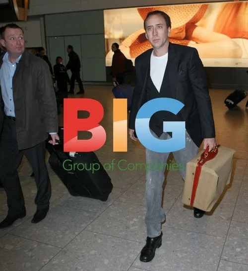 Nicolas Cage at Heathrow Airport
