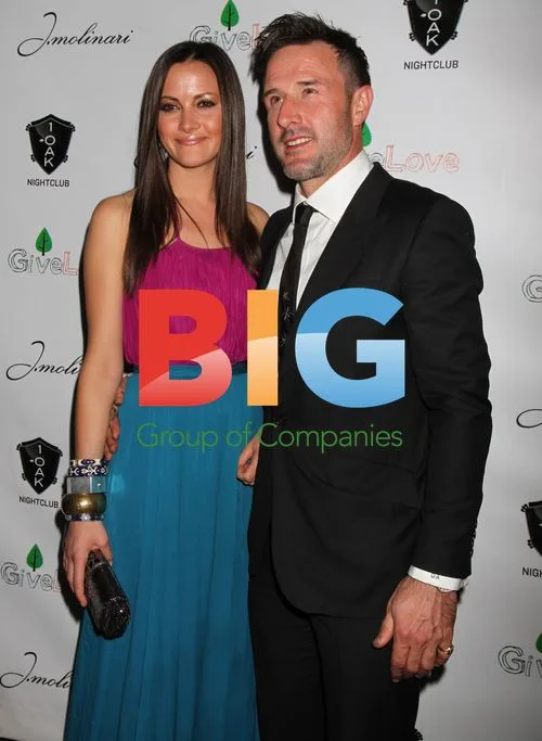 David Arquette with Christina McLarty at 1 OAK opening