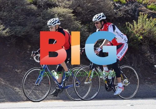 Patrick Dempsey and wife cycling in LA