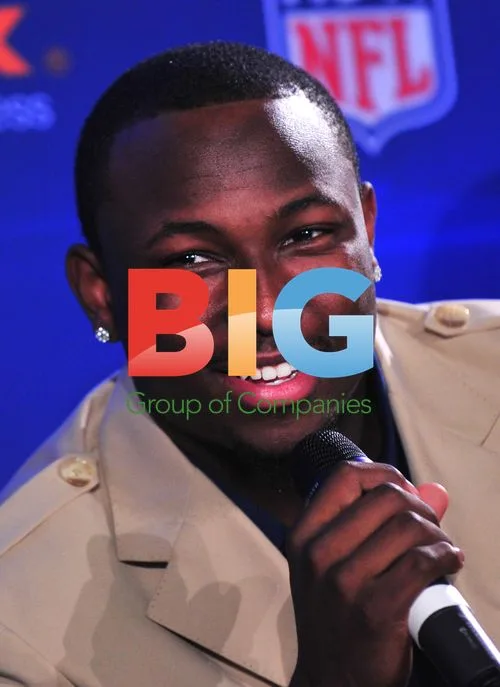 LeSean McCoy Talks to Media After Award Win