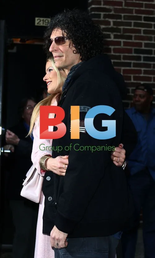 Howard Stern and wife Beth outside Letterman