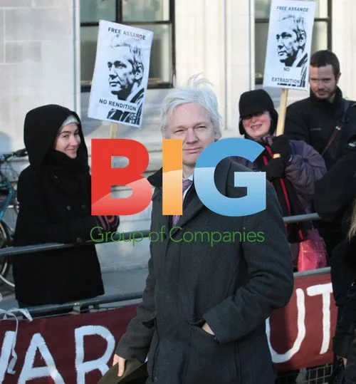 Julian Assange Arrives at Supreme Court Hearing