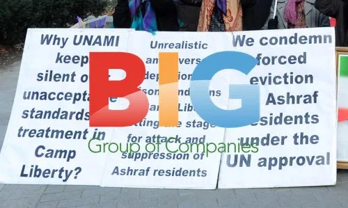 Protesters outside US embassy in London