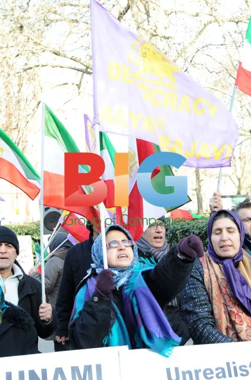 Protesters outside US Embassy in London