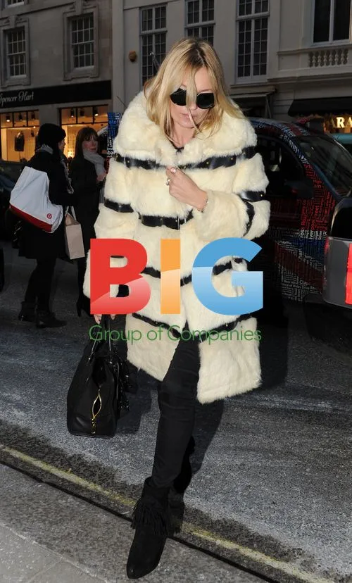 Kate Moss Leaves Lunch with Friends