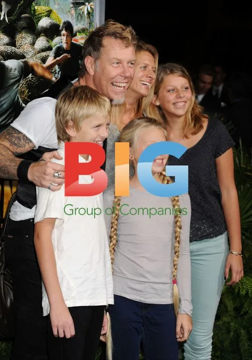 James Hetfield & Family at 'Journey 2' Premiere