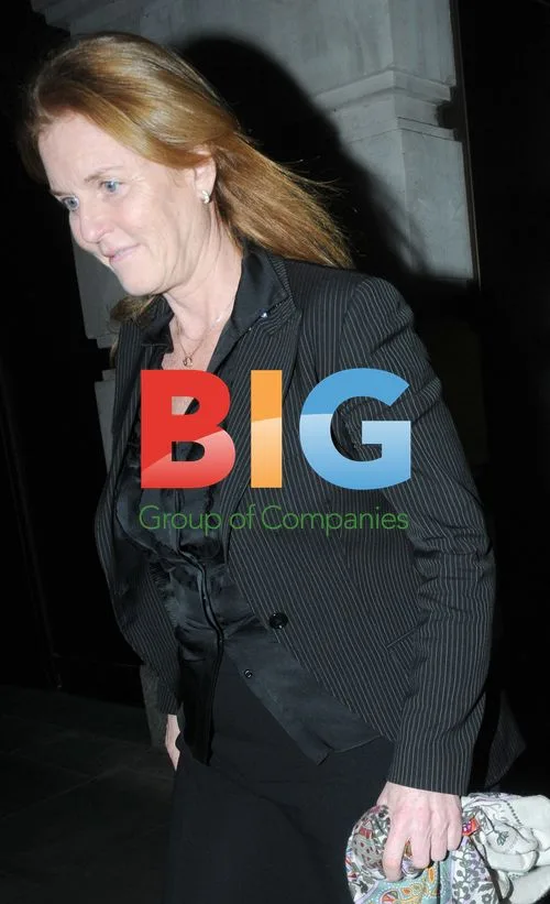 Sarah Ferguson and Princess Beatrice leaving Novikov