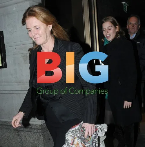 Sarah Ferguson and Princess Beatrice leaving Novikov restaurant