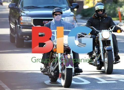 Arnold Schwarzenegger on Motorcycle