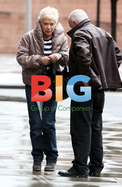 Denise Welch and Tim Healy Arrive at Hotel