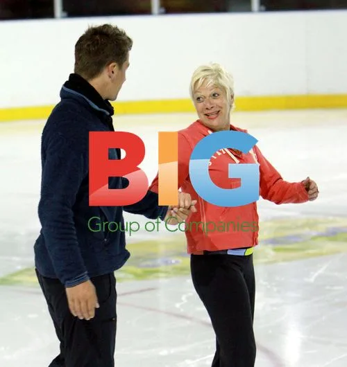 Denise Welch and Matt Evers Reunite for Skate Date