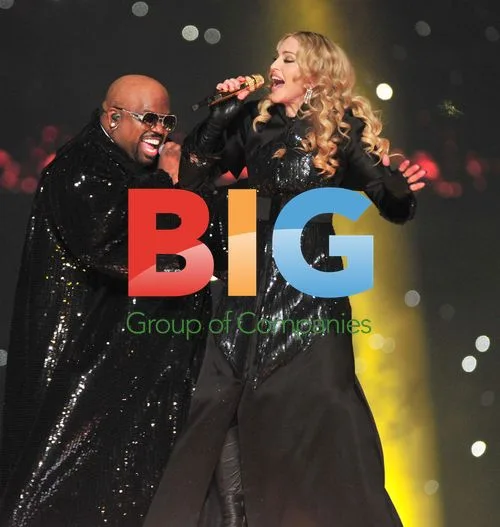 Madonna and Cee Lo at Super Bowl XLVI