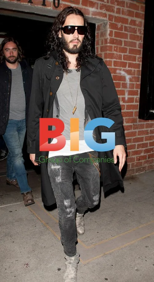 Russell Brand Leaving Hudson Theatre