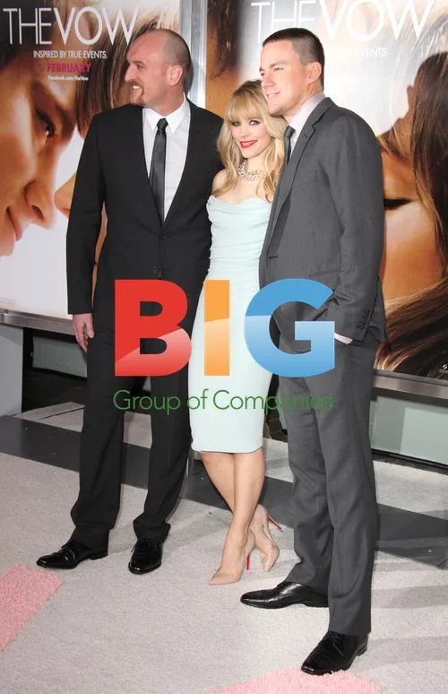 Michael Sucsy, Rachel McAdams and Channing Tatum at 'The Vow' Premiere