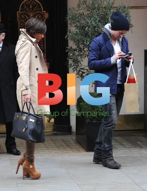 Frankie Sandford and Wayne Bridge Leaving Restaurant
