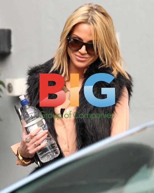 Sarah Harding Drops Off Car for Service