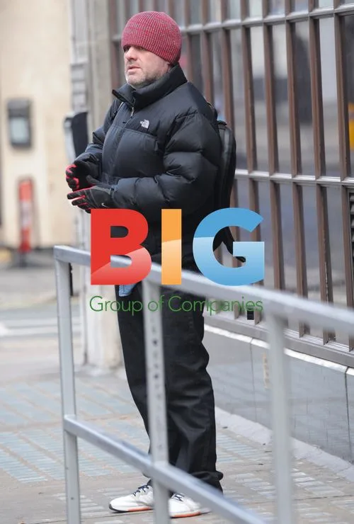 Chris Moyles outside BBC Radio 1 studios