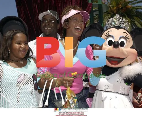 Whitney Houston, Bobby Brown, Bobbi Kristina at Disneyland