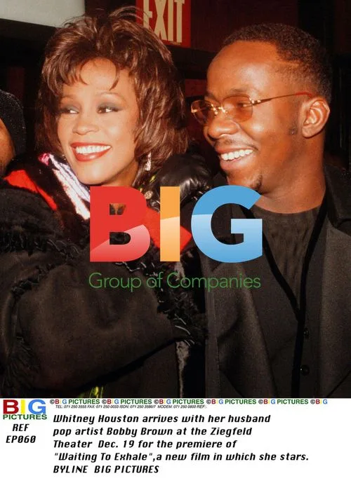 Whitney Houston and Bobby Brown at \"Waiting To Exhale\" Premiere
