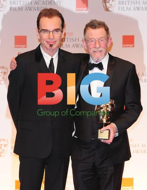 Billy Bob Thornton and John Hurt at 2012 BAFTA Press Room