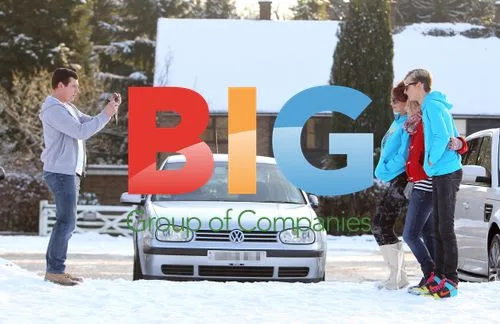 Amy Childs and Harry Derbidge Play in Snow with Pug