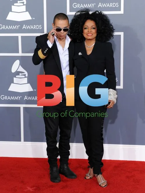 Diana Ross and son Evan at 54th GRAMMY Awards
