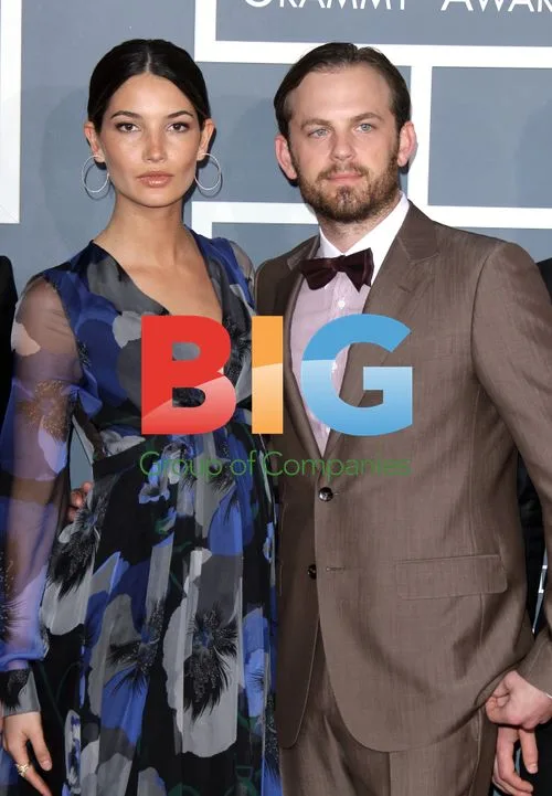 Caleb Followill and Lily Aldridge at the 54th GRAMMYs