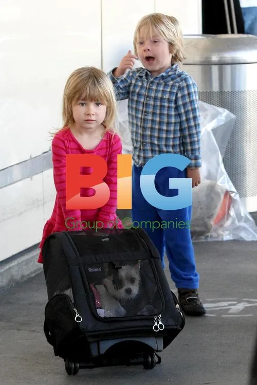 Tori Spelling and family at LAX