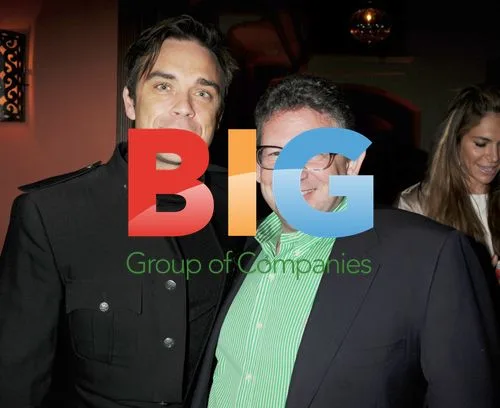 Robbie Williams and Lucian Grainge at UMG Grammy Party