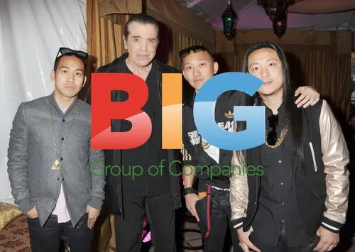 Chazz Palminteri and East Movement at Universal Music Group Grammys Reception