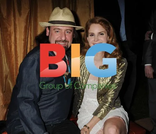 Johnny Blue Eyes and Lana Del Rey at Universal Music Grammys