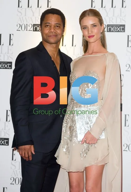 Rosie Huntington Whiteley and Cuba Gooding Jr at ELLE Style Awards