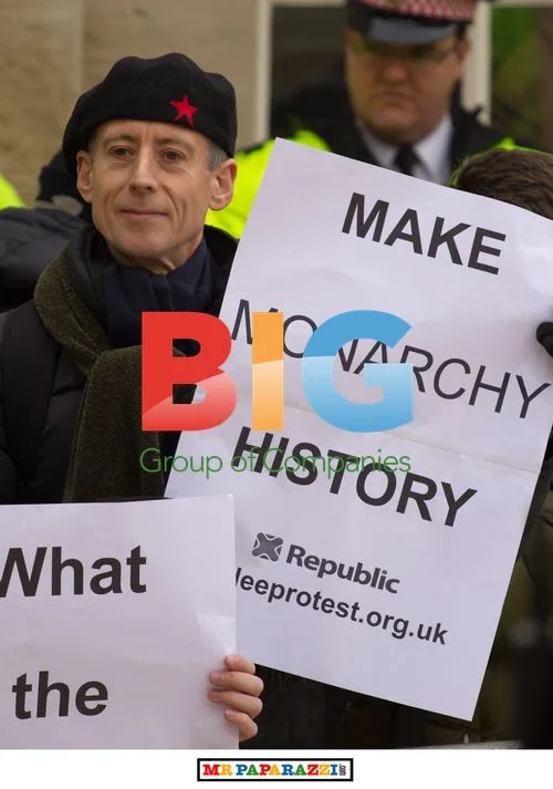 The Queen Faces Protestors at The Guildhall