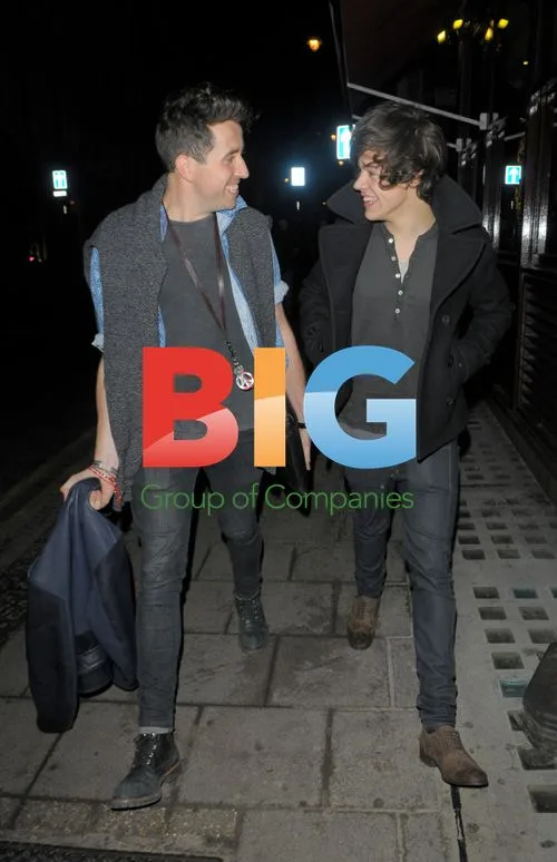 Harry Styles & Nick Grimshaw Leaving Groucho Club