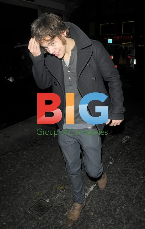 Harry Styles & Nick Grimshaw Leaving Groucho Club