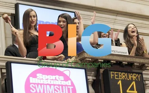 Sports Illustrated models ring NYSE closing bell