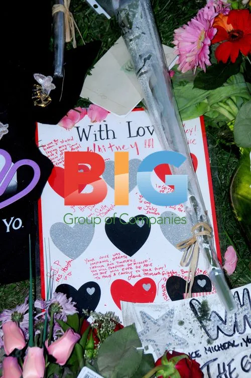 Fans leave notes for Whitney Houston