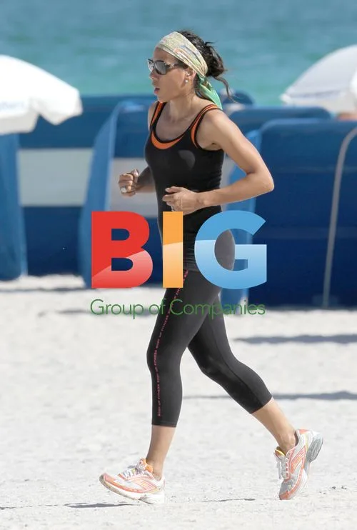 Barbara Becker workout on Miami Beach