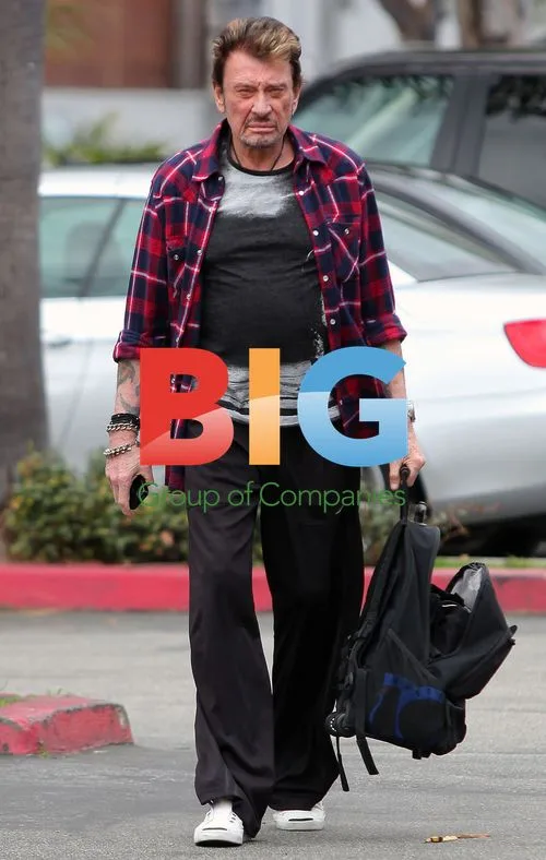 Johnny Hallyday at Gold's Gym in Venice
