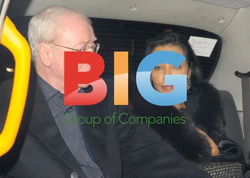 Michael Caine and wife Shakira at London restaurant