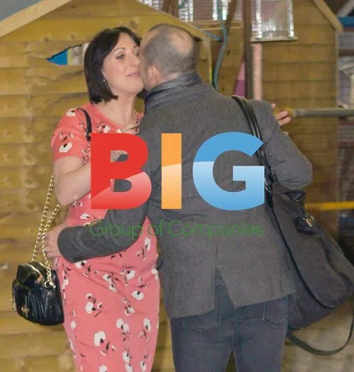 Louis Spence Kisses Natalie Cassidy at ITV Studios